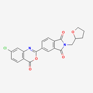 5-(7-chloro-4-oxo-4H-3,1-benzoxazin-2-yl)-2-(tetrahydrofuran-2-ylmethyl)-1H-isoindole-1,3(2H)-dione