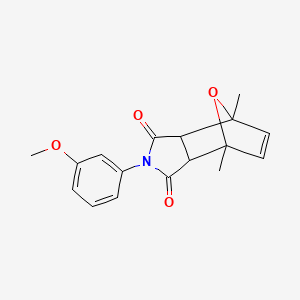 4-(3-methoxyphenyl)-1,7-dimethyl-10-oxa-4-azatricyclo[5.2.1.0~2,6~]dec-8-ene-3,5-dione