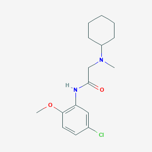 N-(5-chloro-2-methoxyphenyl)-2-[cyclohexyl(methyl)amino]acetamide