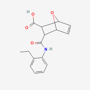 molecular formula C16H17NO4 B5237390 3-[(2-ETHYLANILINO)CARBONYL]-7-OXABICYCLO[2.2.1]HEPT-5-ENE-2-CARBOXYLIC ACID 