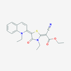 ethyl cyano[3-ethyl-5-(1-ethyl-2(1H)-quinolinylidene)-4-oxo-1,3-thiazolidin-2-ylidene]acetate