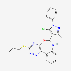 6-(5-chloro-3-methyl-1-phenyl-1H-pyrazol-4-yl)-3-(propylsulfanyl)-6,7-dihydro[1,2,4]triazino[5,6-d][3,1]benzoxazepine