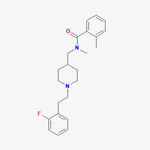 molecular formula C23H29FN2O B5237408 N-({1-[2-(2-fluorophenyl)ethyl]-4-piperidinyl}methyl)-N,2-dimethylbenzamide 