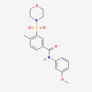 N-(3-methoxyphenyl)-4-methyl-3-(4-morpholinylsulfonyl)benzamide