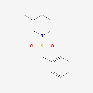 molecular formula C13H19NO2S B5237421 3-METHYL-1-PHENYLMETHANESULFONYLPIPERIDINE 