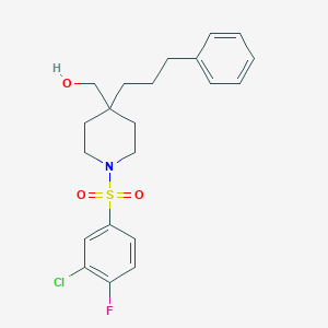 [1-[(3-chloro-4-fluorophenyl)sulfonyl]-4-(3-phenylpropyl)-4-piperidinyl]methanol