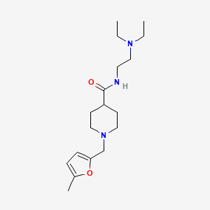 N-[2-(diethylamino)ethyl]-1-[(5-methylfuran-2-yl)methyl]piperidine-4-carboxamide