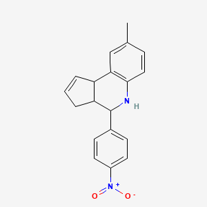 molecular formula C19H18N2O2 B5237468 8-methyl-4-(4-nitrophenyl)-3a,4,5,9b-tetrahydro-3H-cyclopenta[c]quinoline 