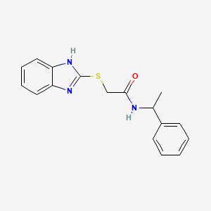 molecular formula C17H17N3OS B5237469 2-(1H-benzimidazol-2-ylthio)-N-(1-phenylethyl)acetamide 