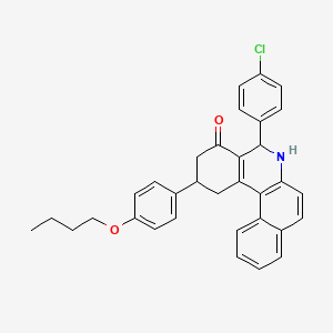 2-(4-Butoxyphenyl)-5-(4-chlorophenyl)-1H,2H,3H,4H,5H,6H-benzo[A]phenanthridin-4-one