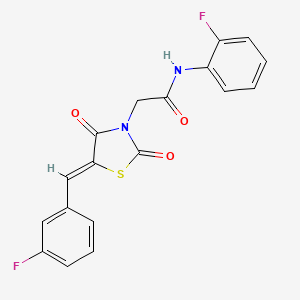 2-[5-(3-fluorobenzylidene)-2,4-dioxo-1,3-thiazolidin-3-yl]-N-(2-fluorophenyl)acetamide