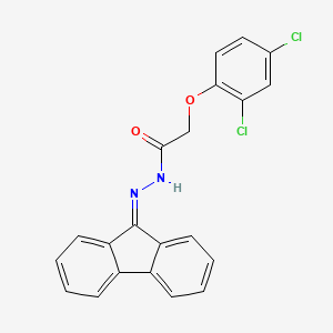 molecular formula C21H14Cl2N2O2 B5237505 2-(2,4-dichlorophenoxy)-N'-9H-fluoren-9-ylideneacetohydrazide 