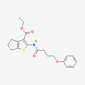 ethyl 2-(4-phenoxybutanoylamino)-5,6-dihydro-4H-cyclopenta[b]thiophene-3-carboxylate