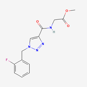 methyl N-{[1-(2-fluorobenzyl)-1H-1,2,3-triazol-4-yl]carbonyl}glycinate