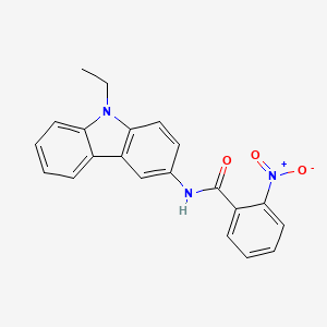 molecular formula C21H17N3O3 B5237544 N-(9-ethyl-9H-carbazol-3-yl)-2-nitrobenzamide 