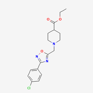 ethyl 1-{[3-(4-chlorophenyl)-1,2,4-oxadiazol-5-yl]methyl}-4-piperidinecarboxylate