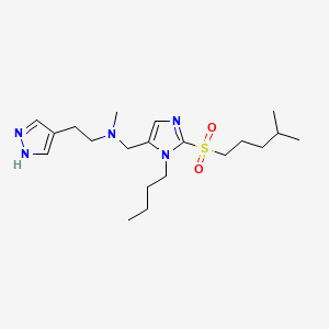 N-[[3-butyl-2-(4-methylpentylsulfonyl)imidazol-4-yl]methyl]-N-methyl-2-(1H-pyrazol-4-yl)ethanamine