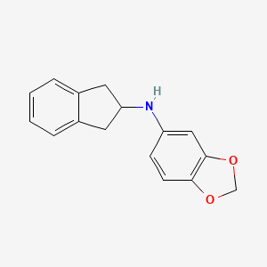 molecular formula C16H15NO2 B5237609 1,3-benzodioxol-5-yl(2,3-dihydro-1H-inden-2-yl)amine 