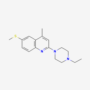 molecular formula C17H23N3S B5237616 2-(4-ethyl-1-piperazinyl)-4-methyl-6-(methylthio)quinoline 