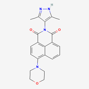 2-(3,5-dimethyl-1H-pyrazol-4-yl)-6-morpholino-1H-benzo[de]isoquinoline-1,3(2H)-dione