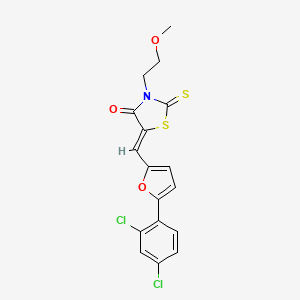 5-{[5-(2,4-dichlorophenyl)-2-furyl]methylene}-3-(2-methoxyethyl)-2-thioxo-1,3-thiazolidin-4-one