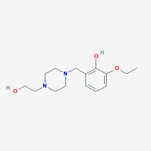 molecular formula C15H24N2O3 B5237661 2-ethoxy-6-{[4-(2-hydroxyethyl)-1-piperazinyl]methyl}phenol 