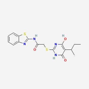 N-(1,3-benzothiazol-2-yl)-2-[(5-butan-2-yl-4-hydroxy-6-oxo-1H-pyrimidin-2-yl)sulfanyl]acetamide