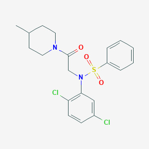 N-(2,5-dichlorophenyl)-N-[2-(4-methyl-1-piperidinyl)-2-oxoethyl]benzenesulfonamide