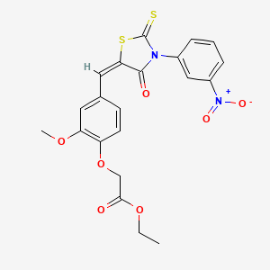 ethyl (2-methoxy-4-{[3-(3-nitrophenyl)-4-oxo-2-thioxo-1,3-thiazolidin-5-ylidene]methyl}phenoxy)acetate