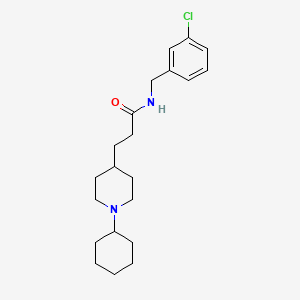 N-(3-chlorobenzyl)-3-(1-cyclohexyl-4-piperidinyl)propanamide