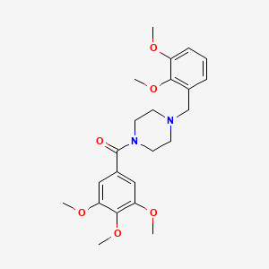 molecular formula C23H30N2O6 B5237744 [4-[(2,3-dimethoxyphenyl)methyl]piperazin-1-yl]-(3,4,5-trimethoxyphenyl)methanone 