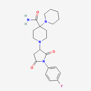 1'-[1-(4-fluorophenyl)-2,5-dioxo-3-pyrrolidinyl]-1,4'-bipiperidine-4'-carboxamide