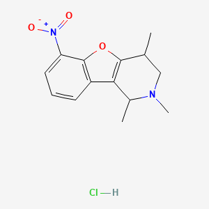 1,2,4-trimethyl-6-nitro-3,4-dihydro-1H-[1]benzofuro[3,2-c]pyridine;hydrochloride