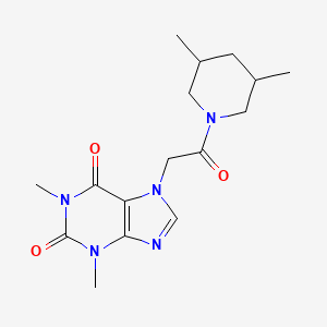 7-[2-(3,5-dimethylpiperidin-1-yl)-2-oxoethyl]-1,3-dimethyl-3,7-dihydro-1H-purine-2,6-dione