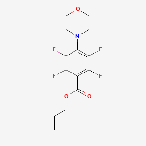 molecular formula C14H15F4NO3 B5237760 propyl 2,3,5,6-tetrafluoro-4-(4-morpholinyl)benzoate 