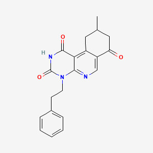 molecular formula C20H19N3O3 B5237772 9-methyl-4-(2-phenylethyl)-9,10-dihydropyrimido[4,5-c]isoquinoline-1,3,7(2H,4H,8H)-trione 