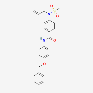 molecular formula C24H24N2O4S B5237786 4-[allyl(methylsulfonyl)amino]-N-[4-(benzyloxy)phenyl]benzamide 