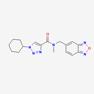 molecular formula C17H20N6O2 B5237791 N-(2,1,3-benzoxadiazol-5-ylmethyl)-1-cyclohexyl-N-methyltriazole-4-carboxamide 