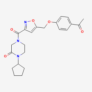 4-({5-[(4-acetylphenoxy)methyl]-3-isoxazolyl}carbonyl)-1-cyclopentyl-2-piperazinone