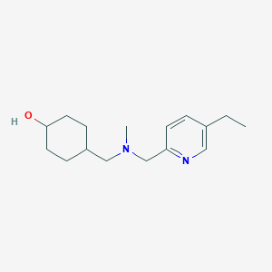 molecular formula C16H26N2O B5237816 trans-4-{[[(5-ethyl-2-pyridinyl)methyl](methyl)amino]methyl}cyclohexanol trifluoroacetate (salt) 