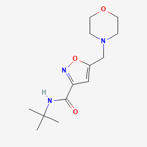 molecular formula C13H21N3O3 B5237857 N-(tert-butyl)-5-(4-morpholinylmethyl)-3-isoxazolecarboxamide 