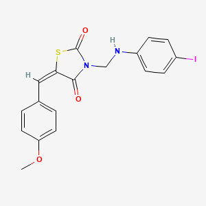 3-{[(4-iodophenyl)amino]methyl}-5-(4-methoxybenzylidene)-1,3-thiazolidine-2,4-dione