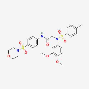 N~2~-(3,4-dimethoxyphenyl)-N~2~-[(4-methylphenyl)sulfonyl]-N~1~-[4-(4-morpholinylsulfonyl)phenyl]glycinamide