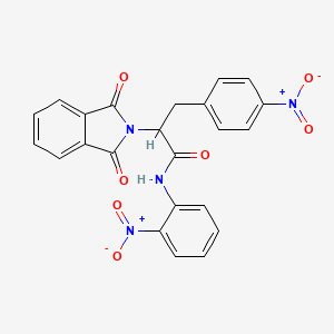 2-(1,3-dioxoisoindol-2-yl)-N-(2-nitrophenyl)-3-(4-nitrophenyl)propanamide