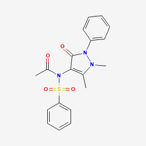 N-(1,5-dimethyl-3-oxo-2-phenyl-2,3-dihydro-1H-pyrazol-4-yl)-N-(phenylsulfonyl)acetamide