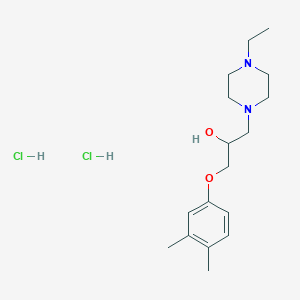 1-(3,4-Dimethylphenoxy)-3-(4-ethylpiperazin-1-yl)propan-2-ol;dihydrochloride