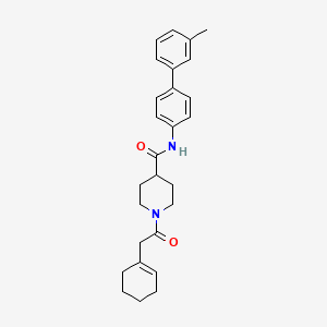 molecular formula C27H32N2O2 B5237947 1-(1-cyclohexen-1-ylacetyl)-N-(3'-methyl-4-biphenylyl)-4-piperidinecarboxamide 