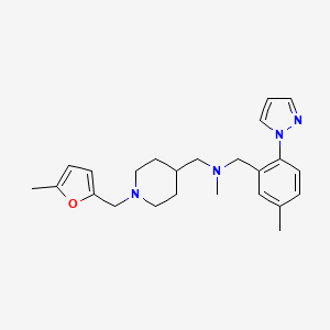 N-methyl-1-{1-[(5-methyl-2-furyl)methyl]-4-piperidinyl}-N-[5-methyl-2-(1H-pyrazol-1-yl)benzyl]methanamine