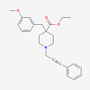 molecular formula C25H29NO3 B5237983 ethyl 4-(3-methoxybenzyl)-1-(3-phenyl-2-propyn-1-yl)-4-piperidinecarboxylate 