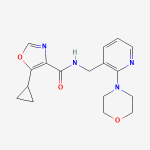 molecular formula C17H20N4O3 B5237985 5-cyclopropyl-N-{[2-(4-morpholinyl)-3-pyridinyl]methyl}-1,3-oxazole-4-carboxamide 